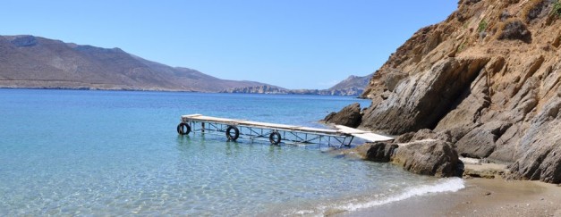 Pier of Levrossos beach 